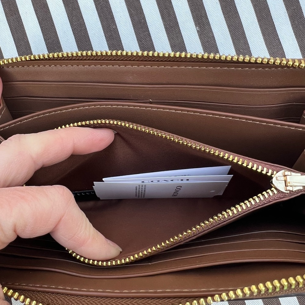 Coach Long Zip Around Wallet in Wildflower Print - Picture 12 of 15